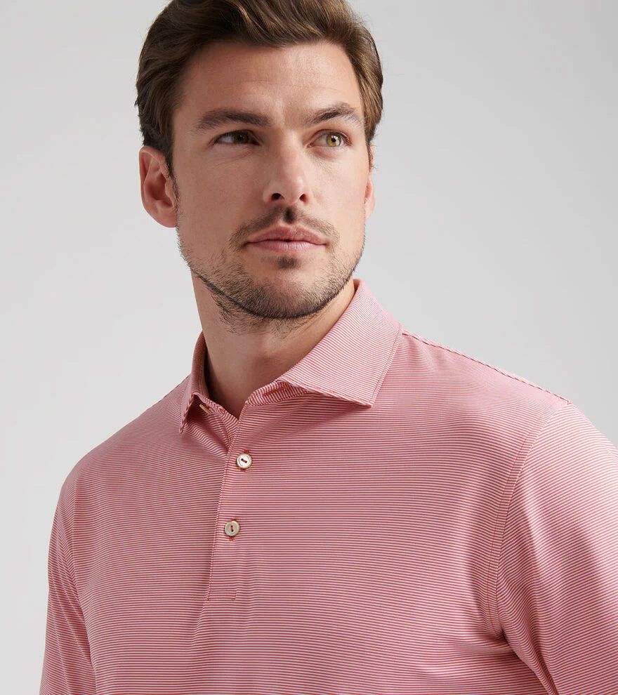 Peter Millar Jubilee Performance Jersey Polo: Tango Pink