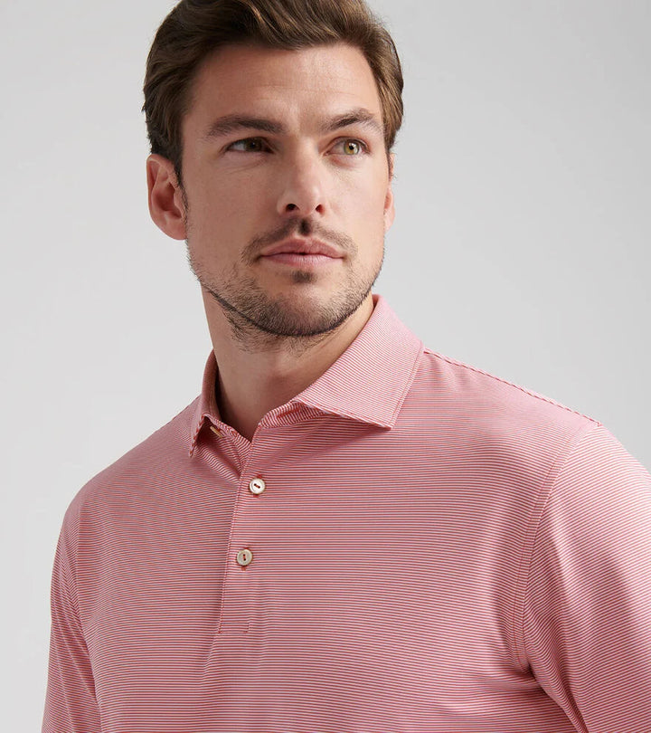 Peter Millar Jubilee Performance Jersey Polo: Tango Pink