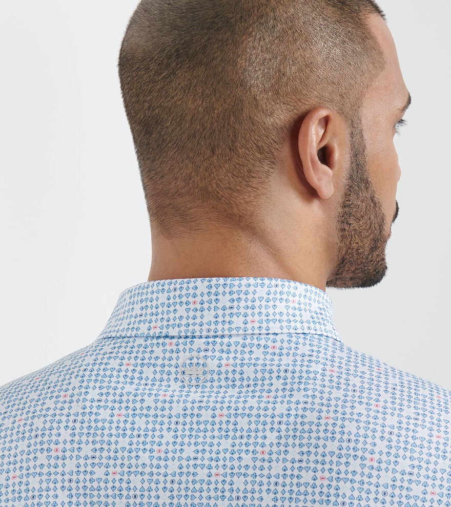 Peter Millar Ace of Spades Performance Jersey Polo: White