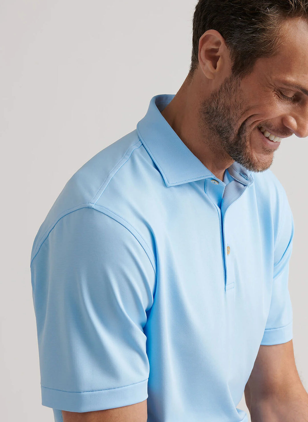 Peter Millar Holden Performance Jersey Polo: Seaport Blue