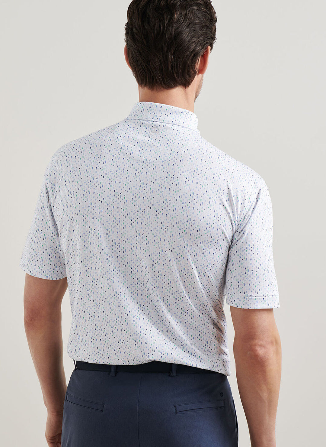 Peter Millar Cocktail Garnish Performance Jersey Polo: White