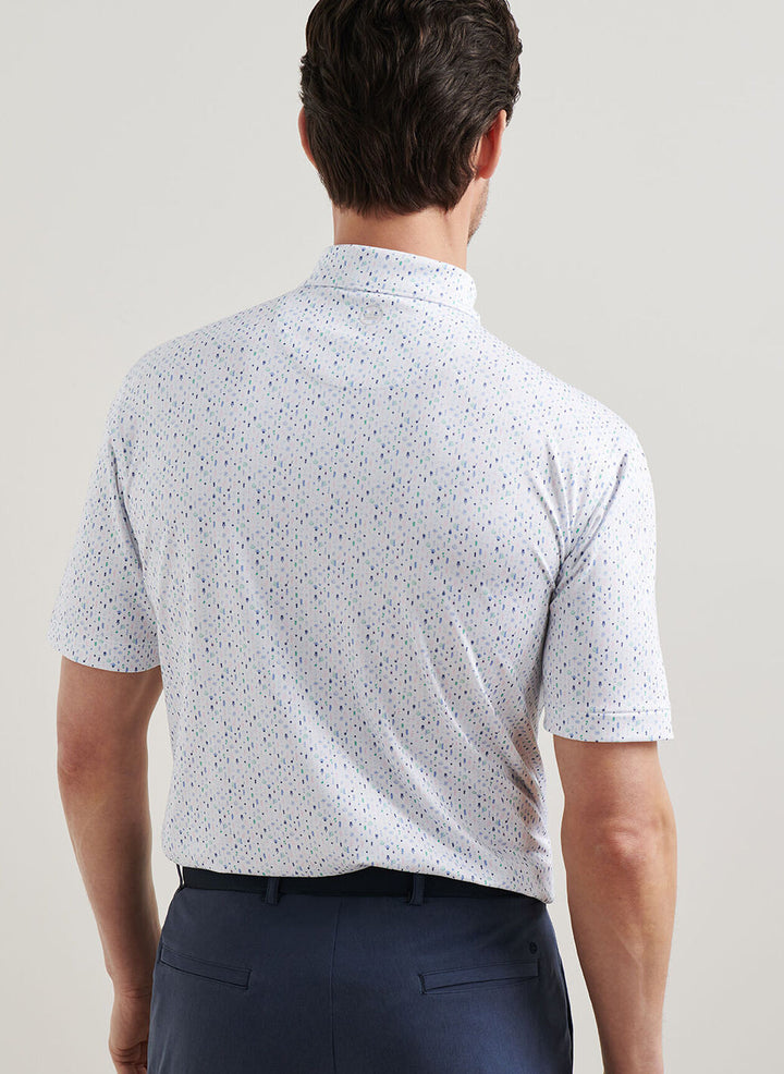 Peter Millar Cocktail Garnish Performance Jersey Polo: White