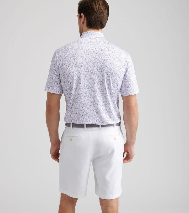 Peter Millar Orange Crush Performance Jersey Polo: White