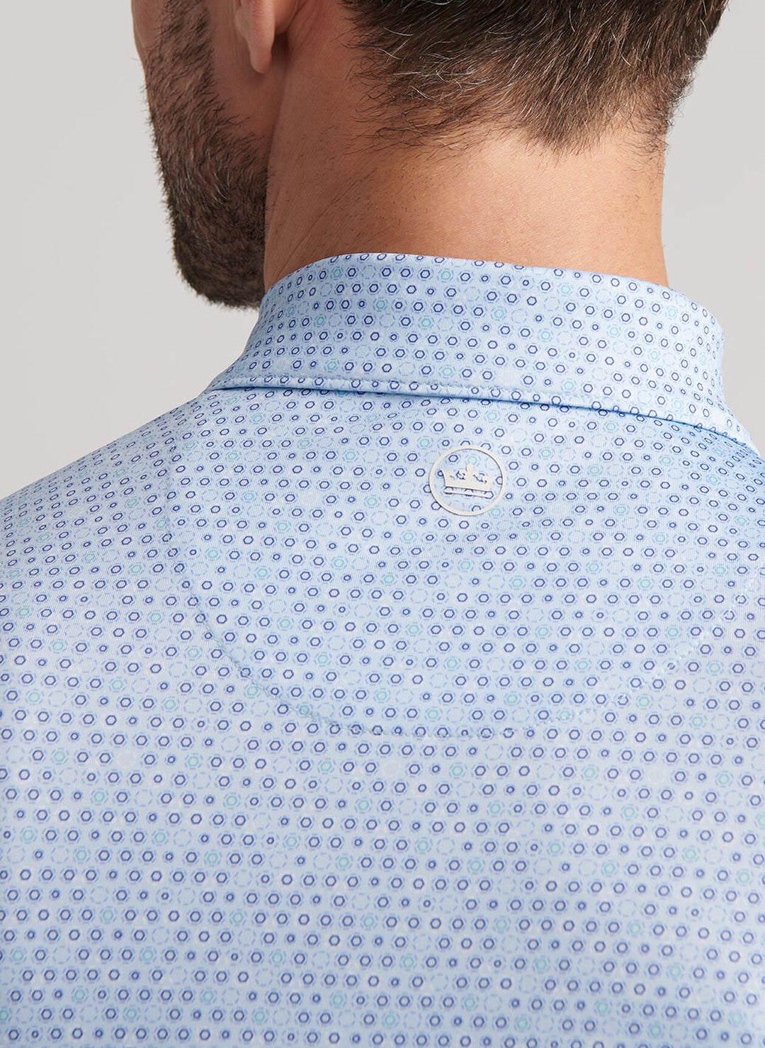 Peter Millar Ferdinand Performance Jersey Polo: Sky