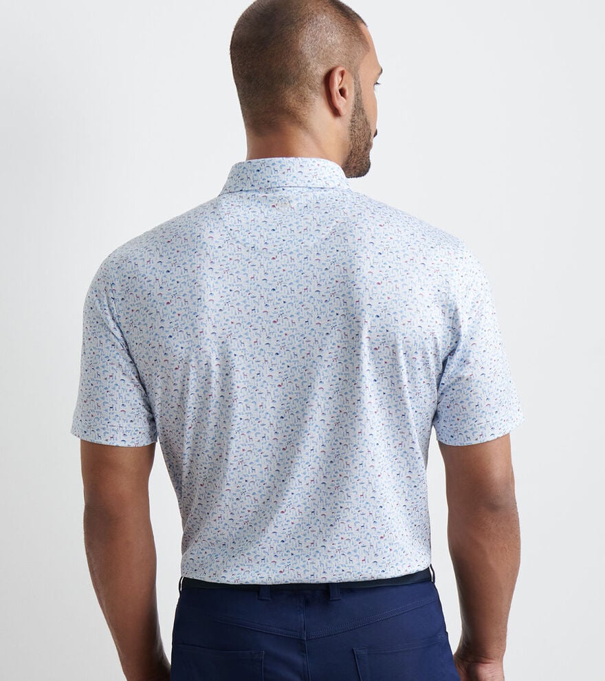 Peter Millar On the Hunt Performance Jersey Polo: White