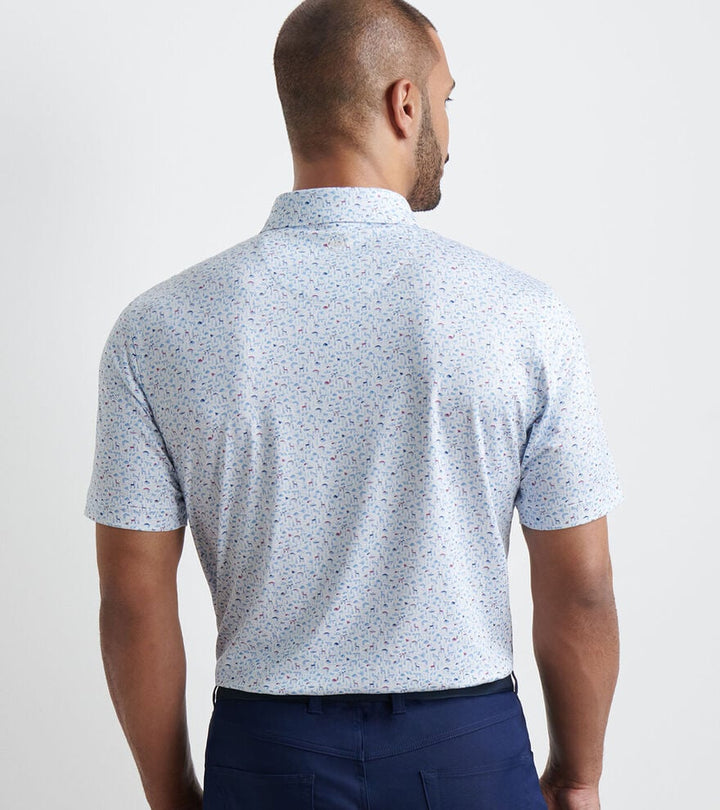 Peter Millar On the Hunt Performance Jersey Polo: White