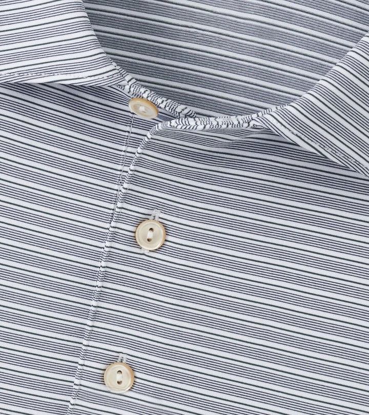 Peter Millar Daven Performance Jersey Polo: White/Navy