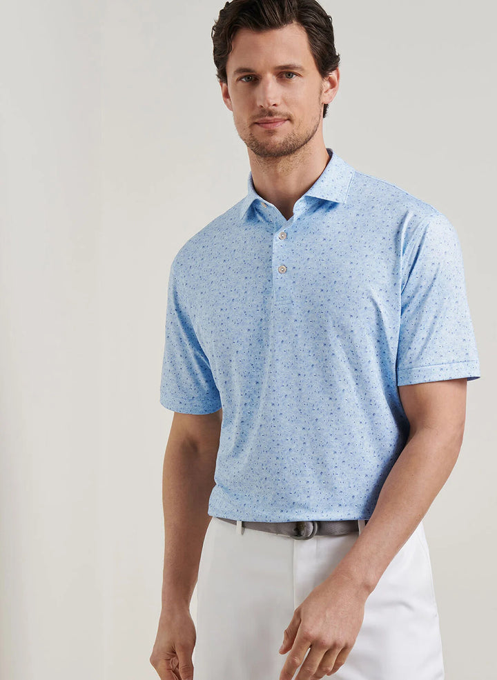 Peter Millar Melody Performance Jersey Polo: Sky