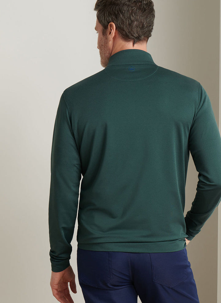 Peter Millar Perth Mélange Performance Quarter-Zip: Nordic Pine