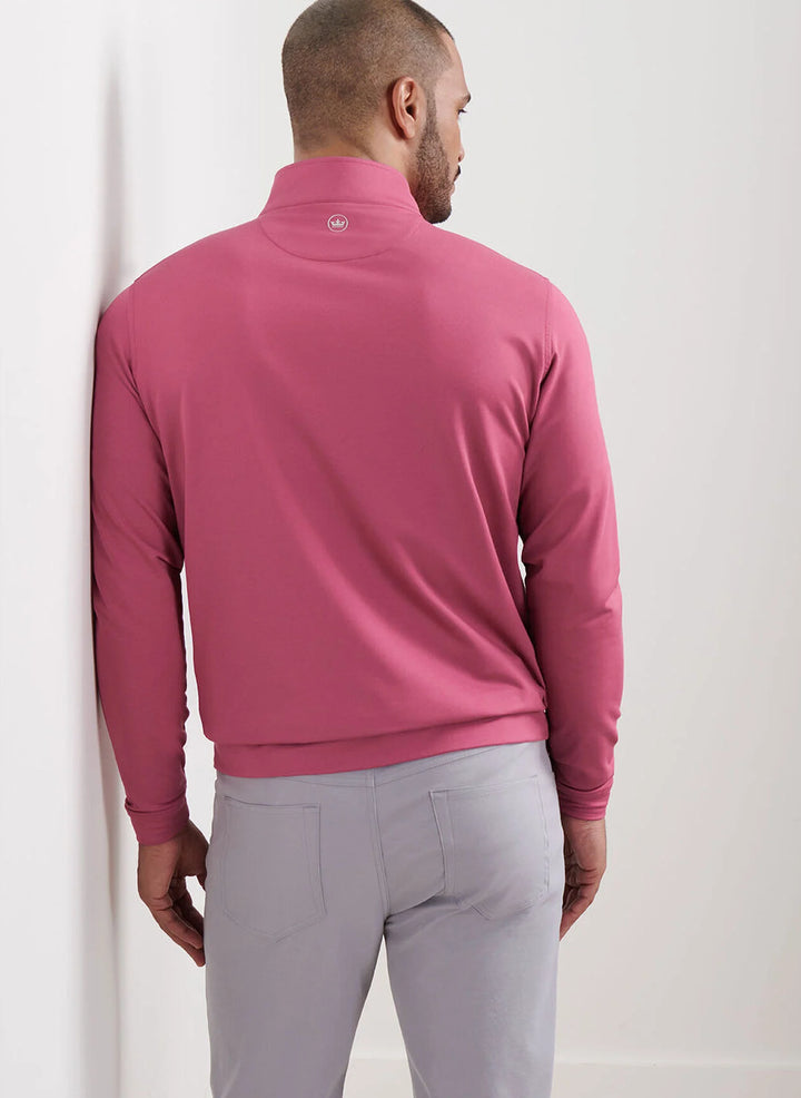Peter Millar Perth Mélange Performance Quarter-Zip: Rosewood