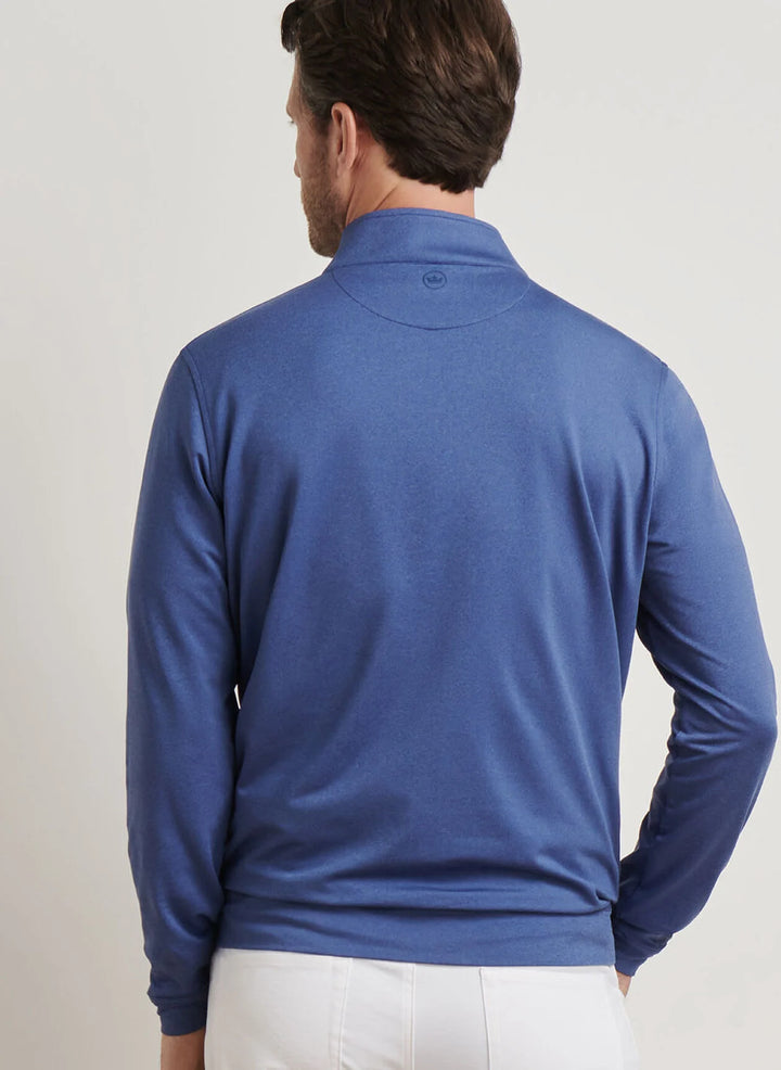 Peter Millar Perth Mélange Performance Quarter-Zip: Sport Navy