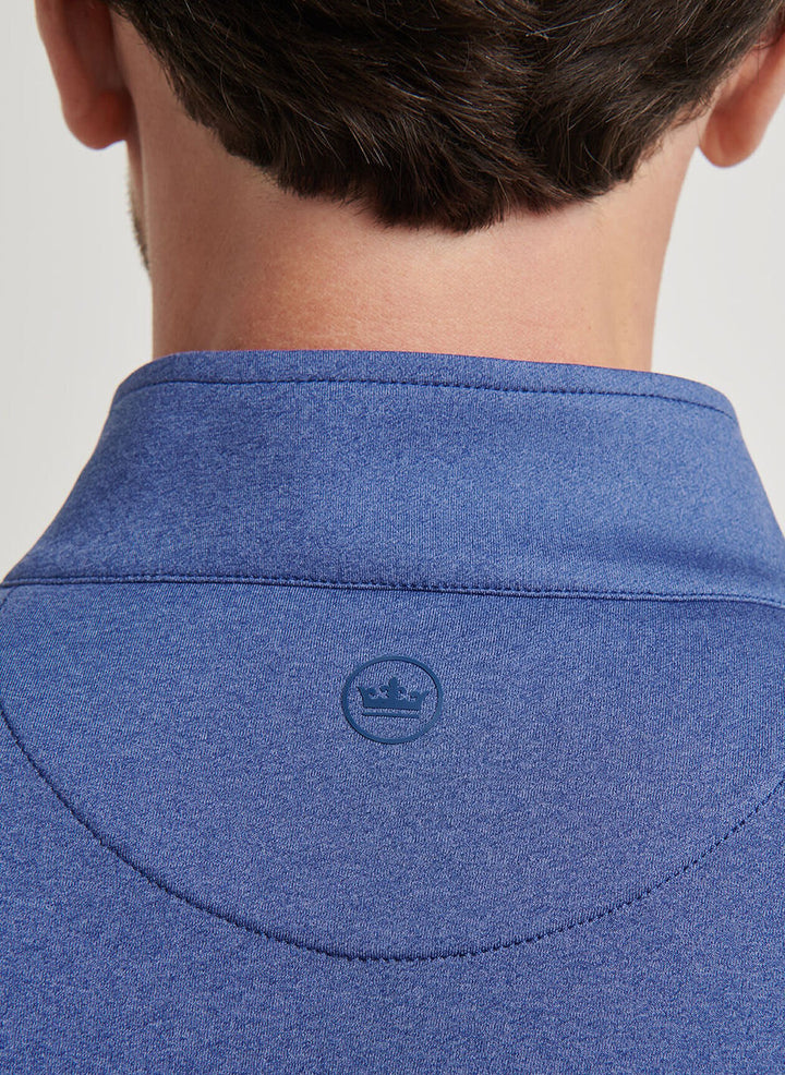 Peter Millar Perth Mélange Performance Quarter-Zip: Sport Navy