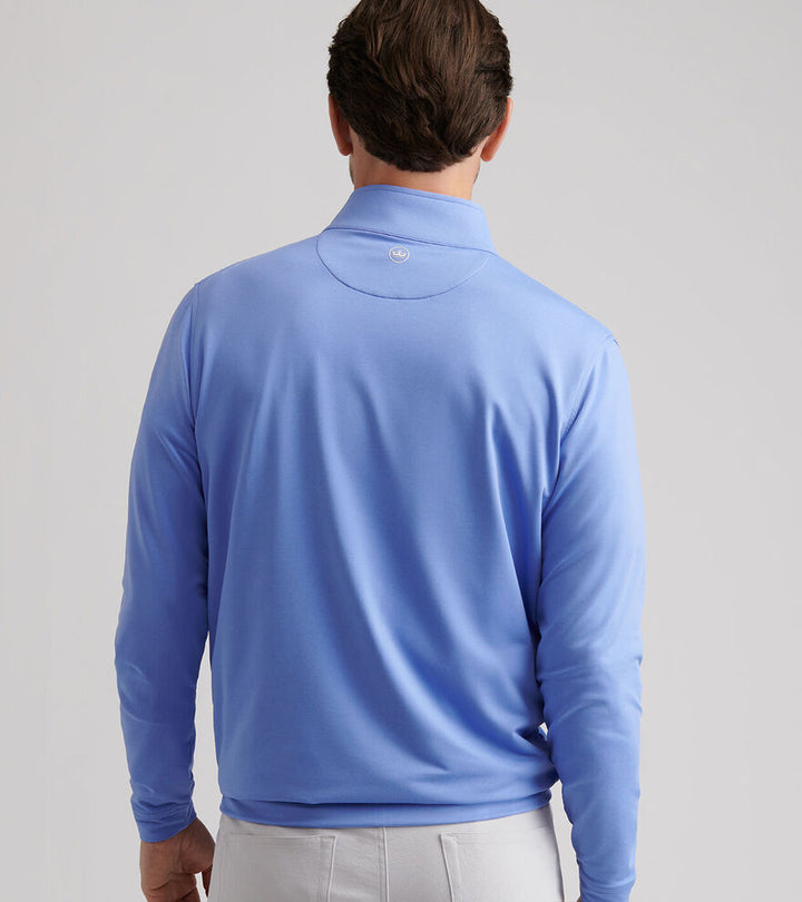 Peter Millar Perth Mélange Performance Quarter-Zip: Seaside Blue