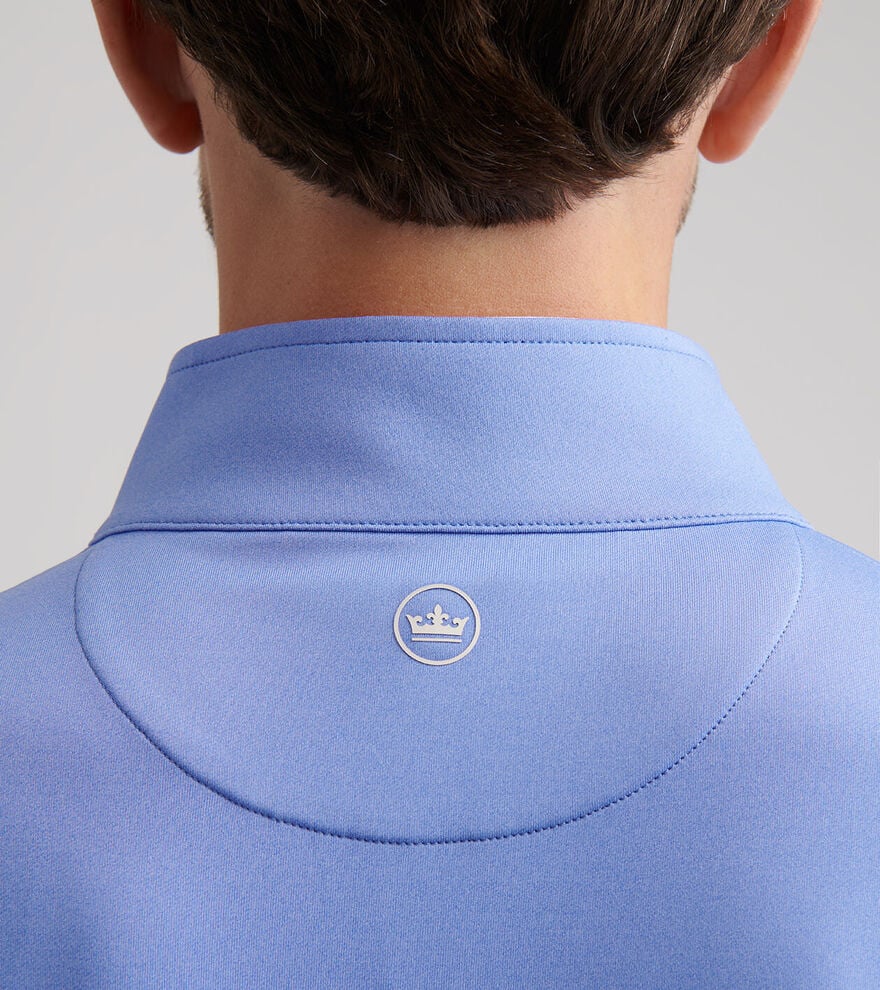 Peter Millar Perth Mélange Performance Quarter-Zip: Seaside Blue