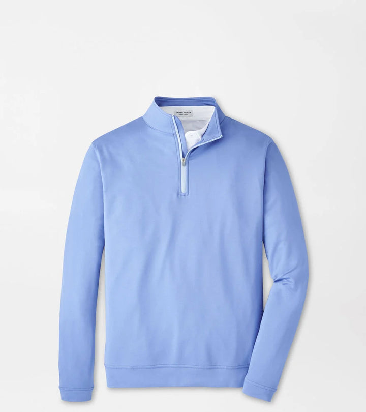 Peter Millar Perth Mélange Performance Quarter-Zip: Seaside Blue