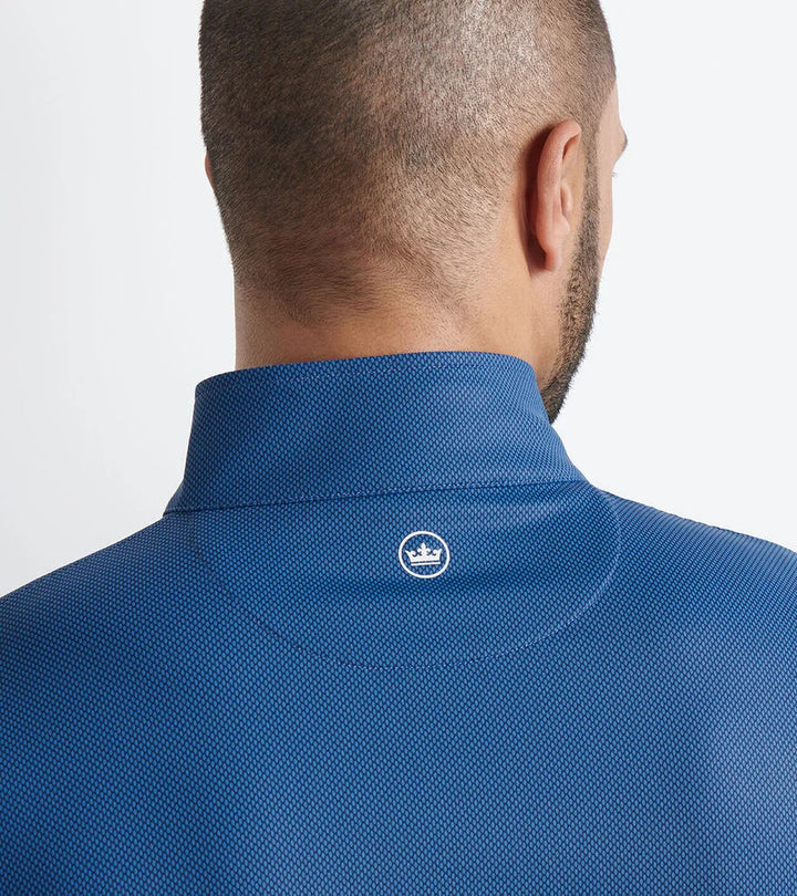Peter Millar Perth Birdseye Performance Quarter-Zip: Blue Haze