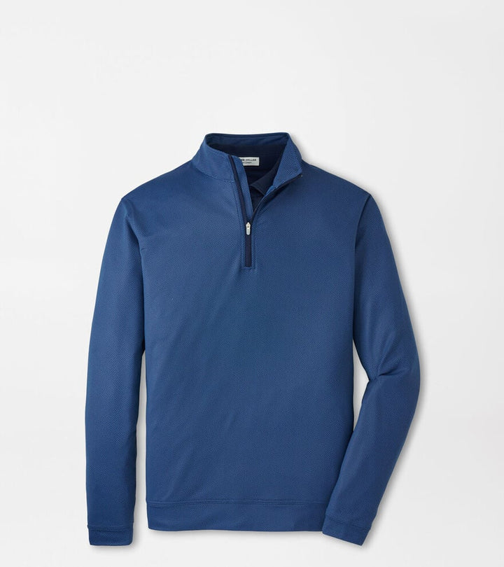 Peter Millar Perth Birdseye Performance Quarter-Zip: Blue Haze