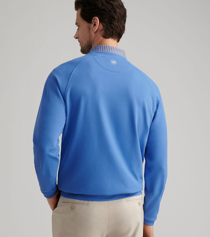 Peter Millar Cradle Piqué Performance Crewneck: Evening Tide