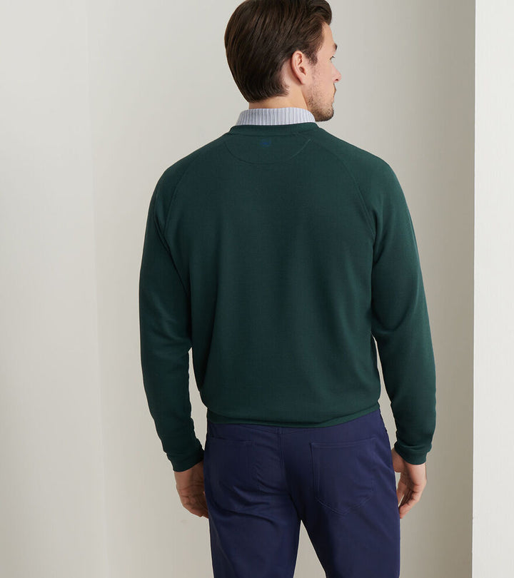 Peter Millar Cradle Piqué Performance Crewneck: Nordic Pine