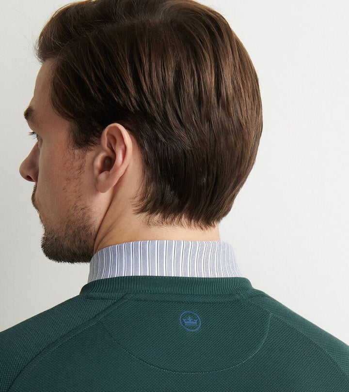 Peter Millar Cradle Piqué Performance Crewneck: Nordic Pine
