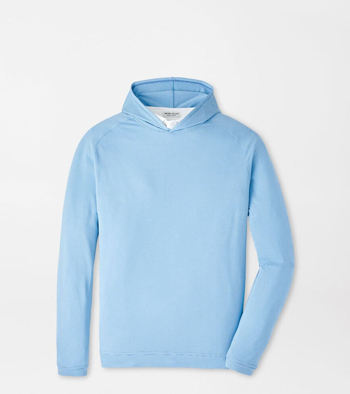 Peter Millar Pine Sugar Stripe Performance Hoodie: Evening Tide