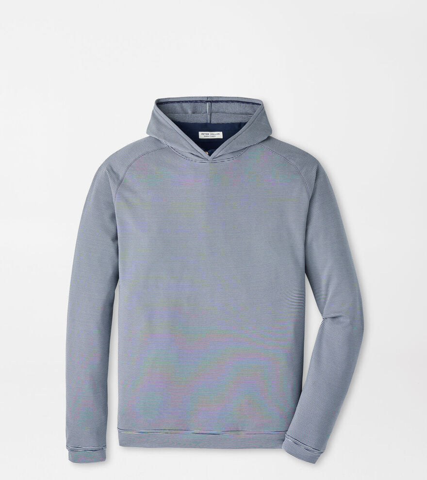 Peter Millar Pine Sugar Stripe Performance Hoodie: Navy