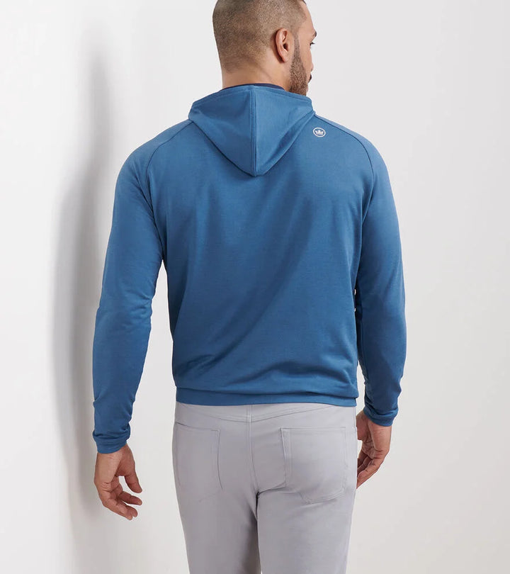 Peter Millar Pine Performance Hoodie: Blue Haze