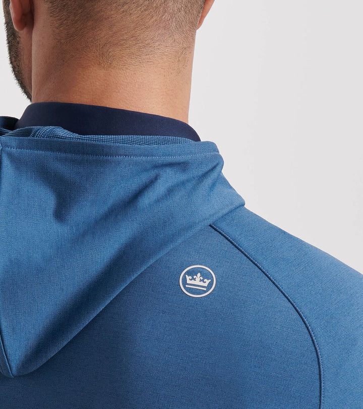Peter Millar Pine Performance Hoodie: Blue Haze