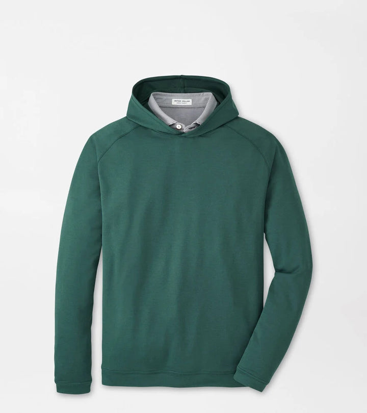 Peter Millar Pine Performance Hoodie: Nordic Pine