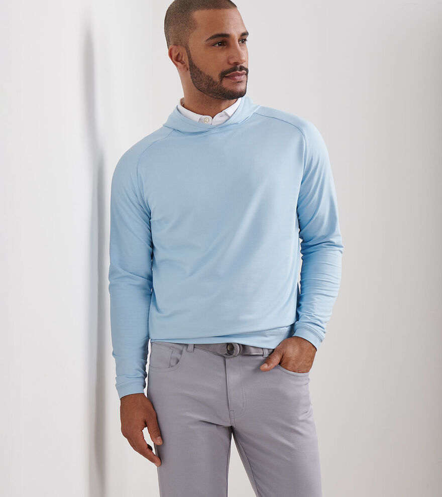 Peter Millar Pine Performance Hoodie: Sky