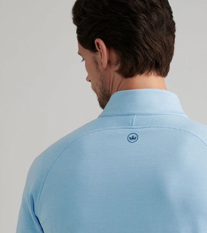Peter Millar Beaumont Performance Quarter-Zip: Cottage Blue