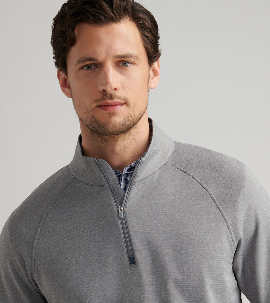 Peter Millar Beaumont Performance Quarter-Zip: Oslo Grey