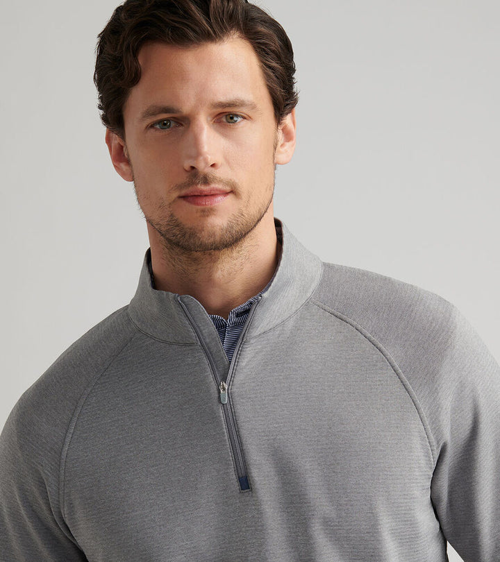 Peter Millar Beaumont Performance Quarter-Zip: Oslo Grey