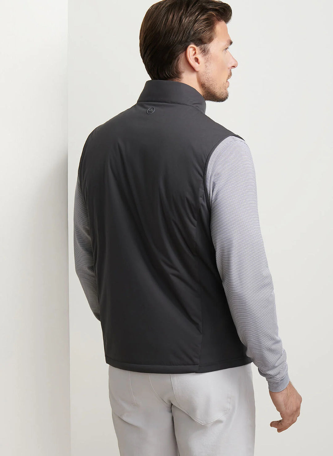 Peter Millar Fuse Hybrid Vest: Carbon Black