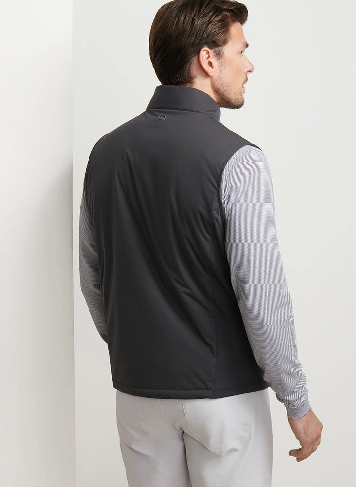 Peter Millar Fuse Hybrid Vest: Carbon Black