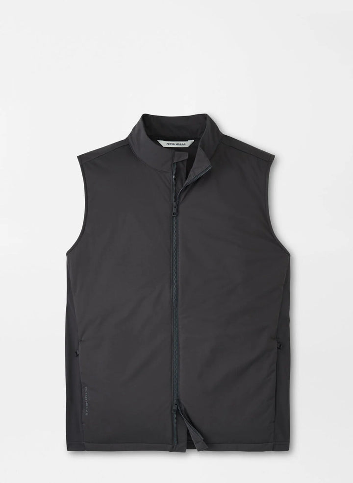 Peter Millar Fuse Hybrid Vest: Carbon Black