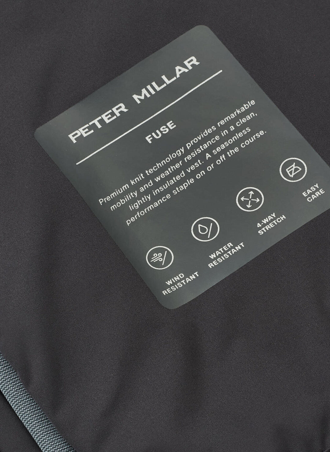 Peter Millar Fuse Hybrid Vest: Carbon Black