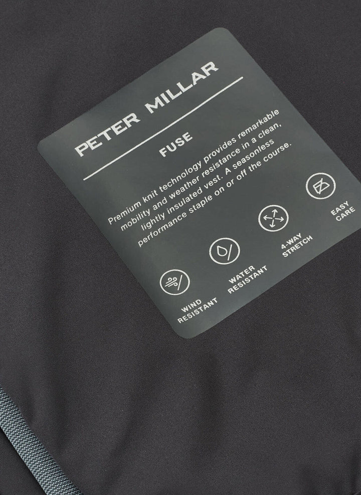 Peter Millar Fuse Hybrid Vest: Carbon Black