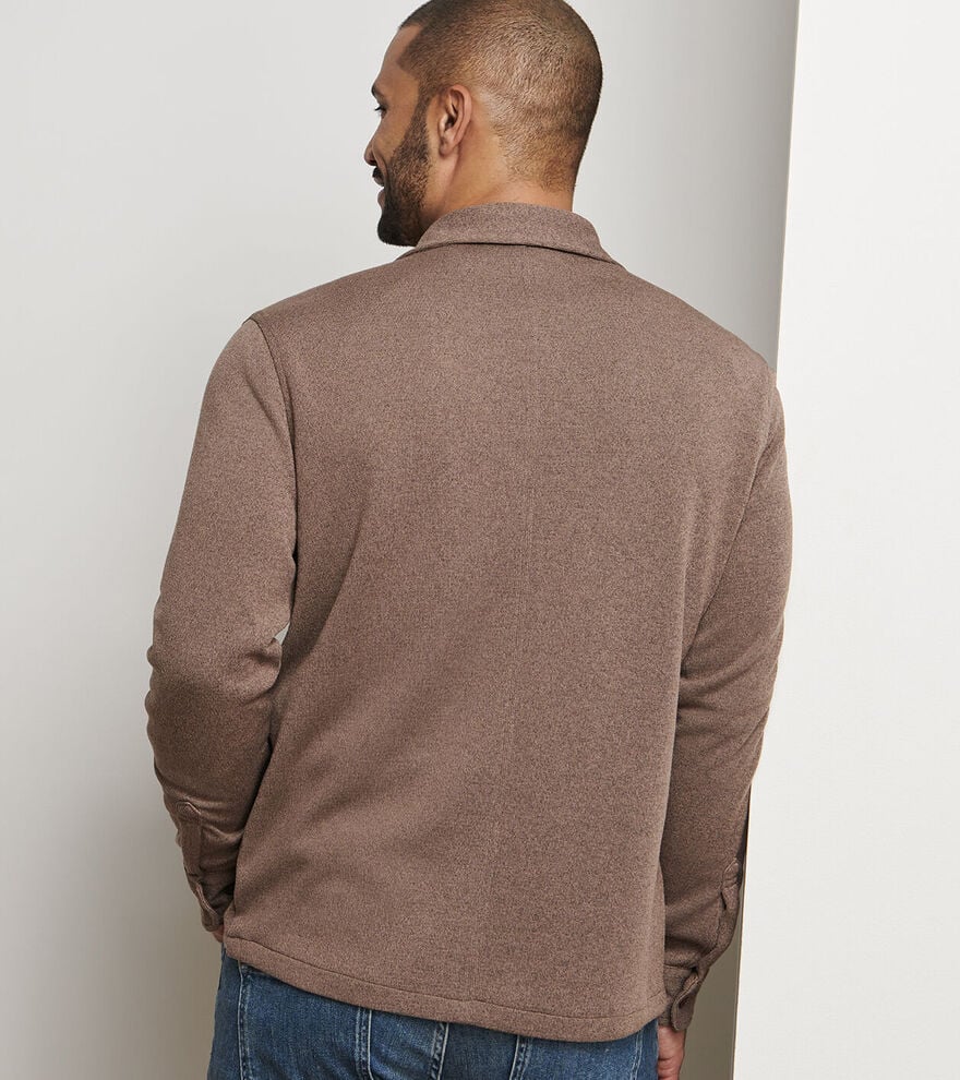 Peter Millar Crown Sweater Fleece Shirt Jacket: Poplar Brown