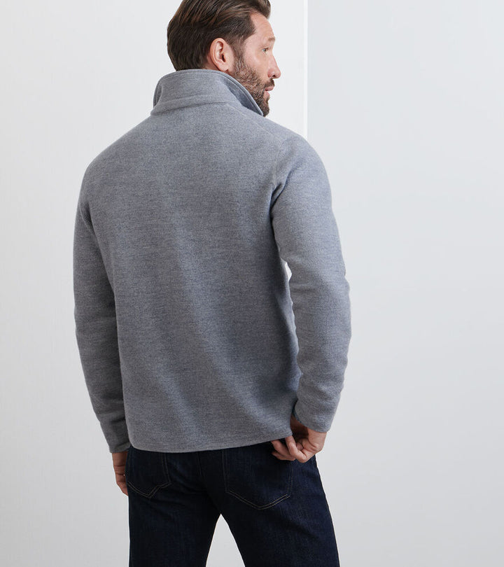 Peter Millar Carson Sweater Chore Coat: Gale Grey