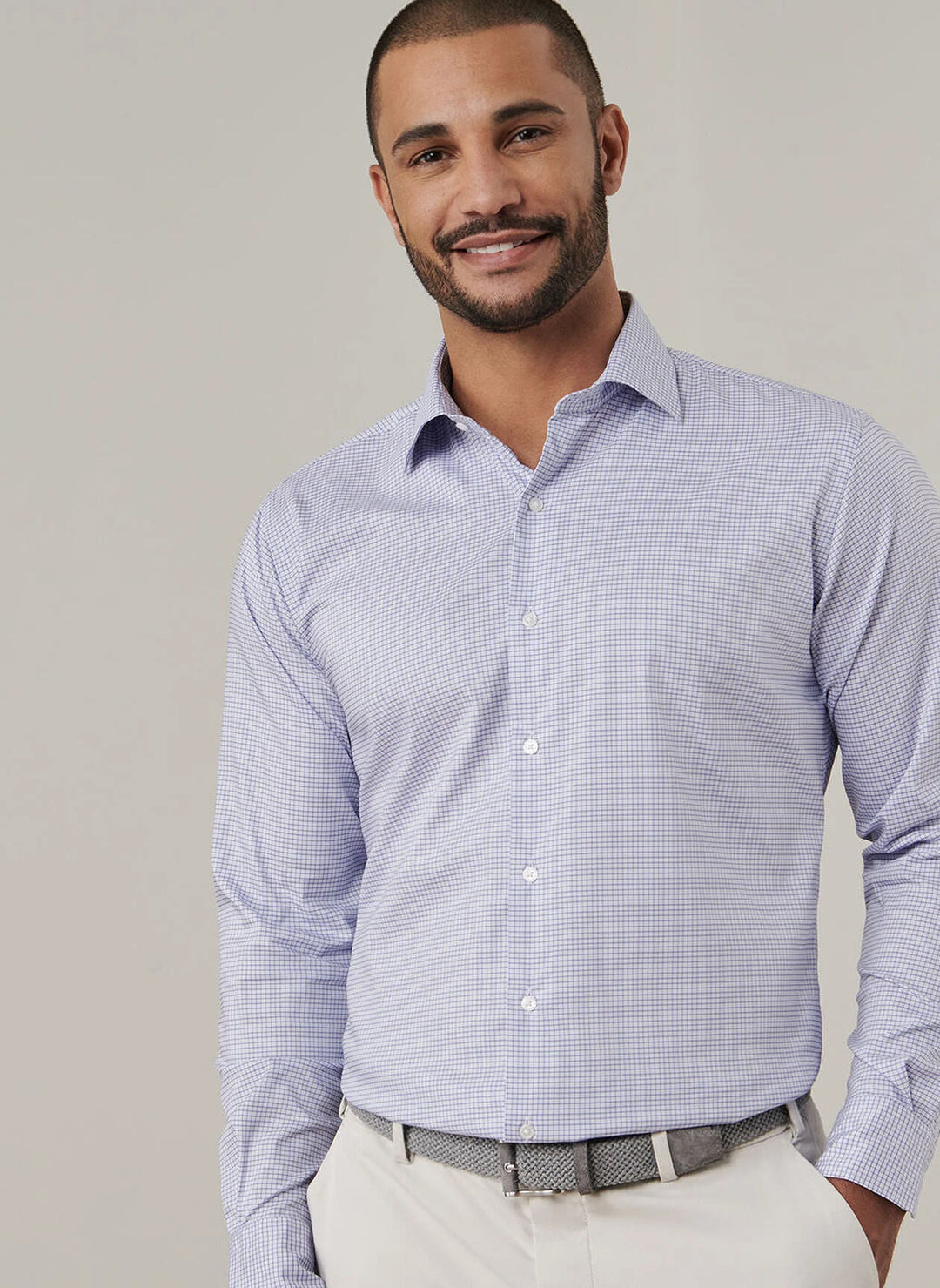 Peter Millar Jackson Crown Lite Cotton-Stretch Shirt: Deep Violet