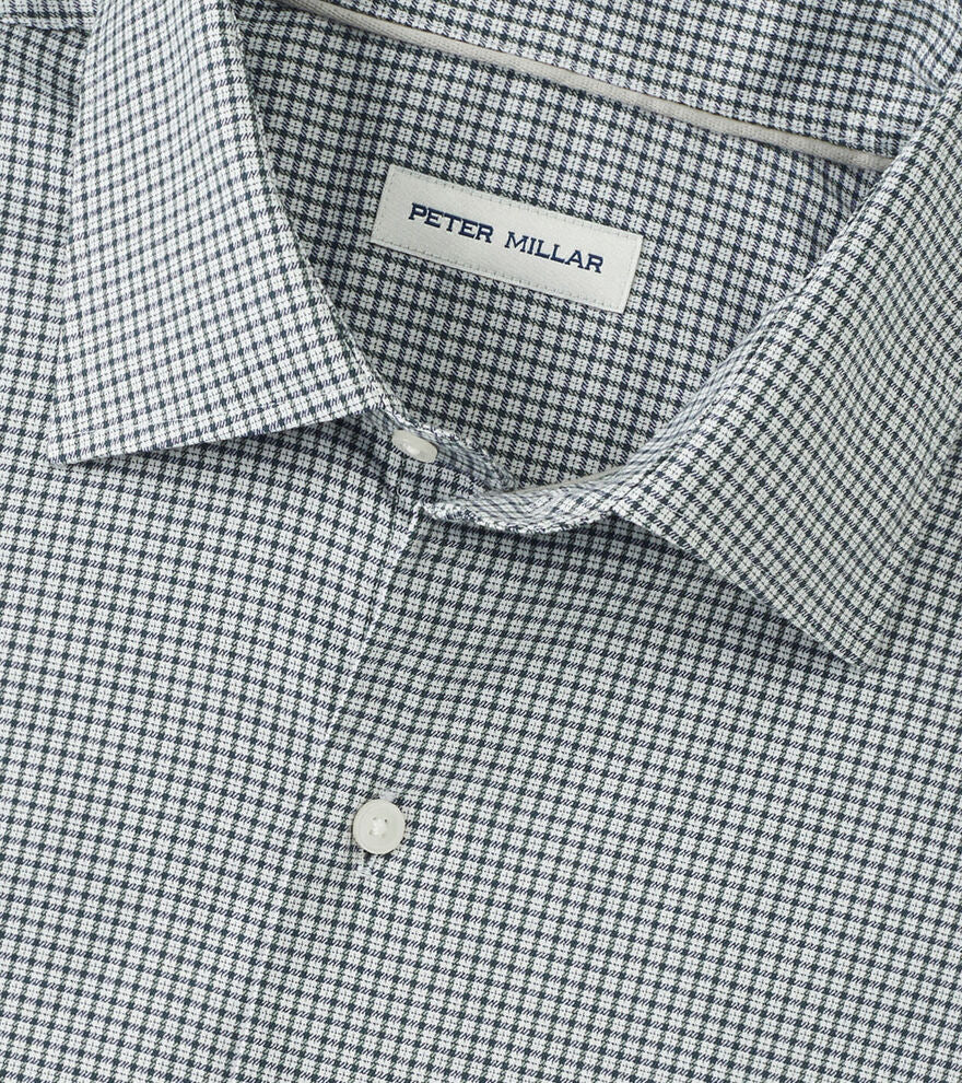 Peter Millar Jackson Crown Lite Cotton-Stretch Sport Shirt: Deep Verdent