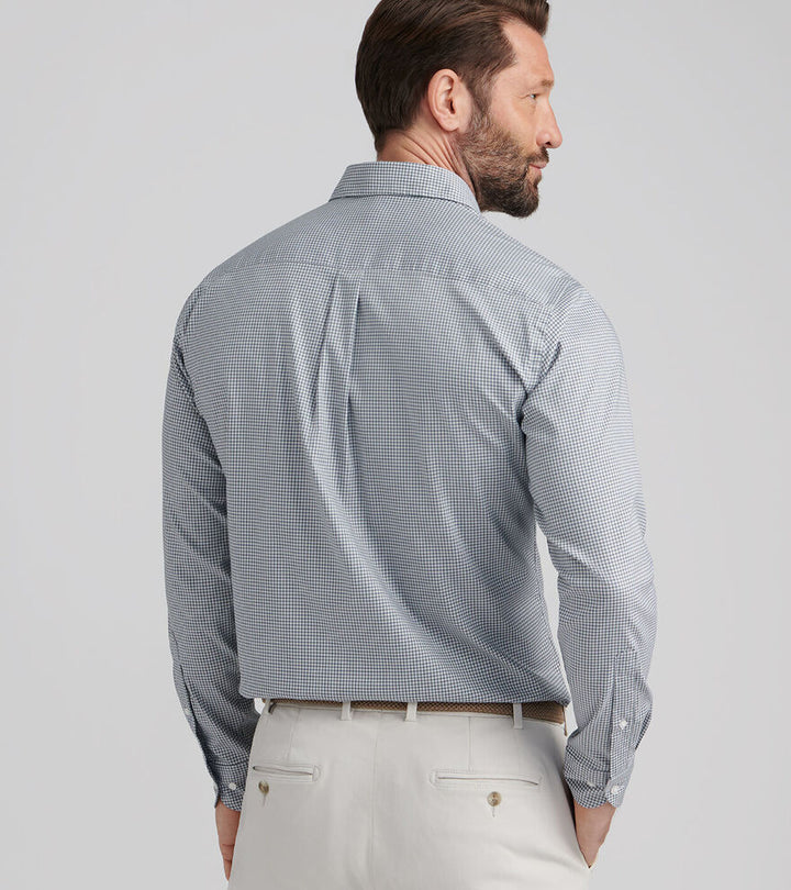 Peter Millar Jackson Crown Lite Cotton-Stretch Sport Shirt: Deep Verdent