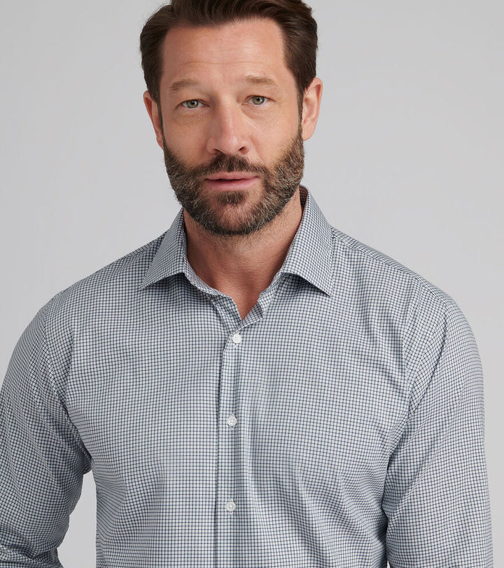 Peter Millar Jackson Crown Lite Cotton-Stretch Sport Shirt: Deep Verdent