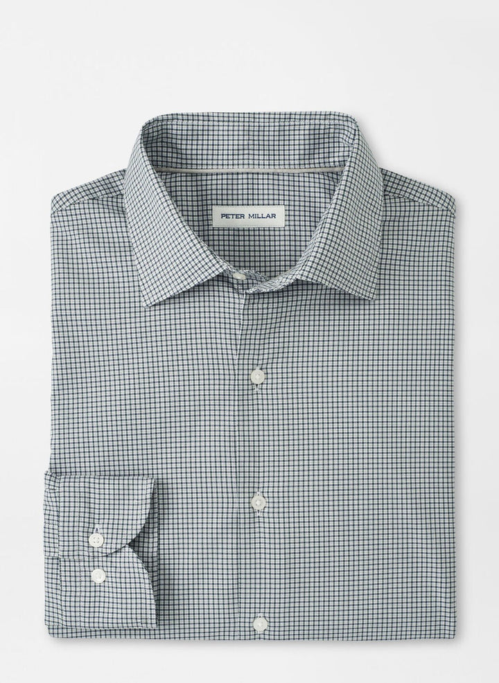 Peter Millar Jackson Crown Lite Cotton-Stretch Sport Shirt: Deep Verdent