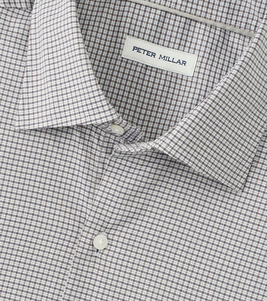 Peter Millar Jackson Crown Lite Cotton-Stretch Sport Shirt: Poplar Brown