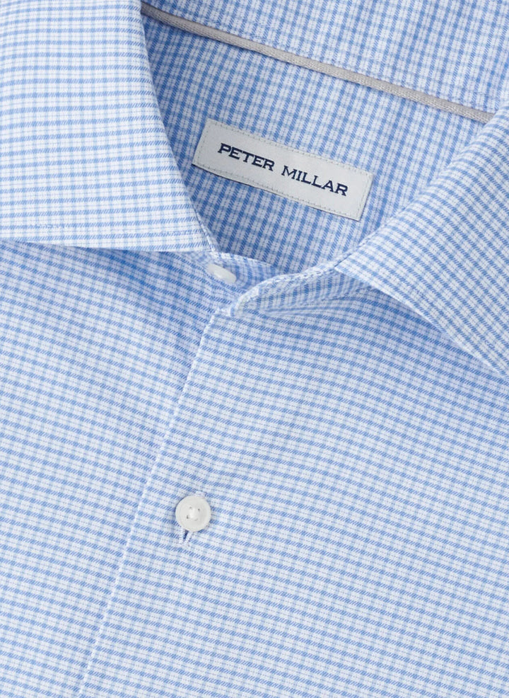 Peter Millar Jackson Crown Lite Cotton-Stretch Shirt: Ruddy Blue