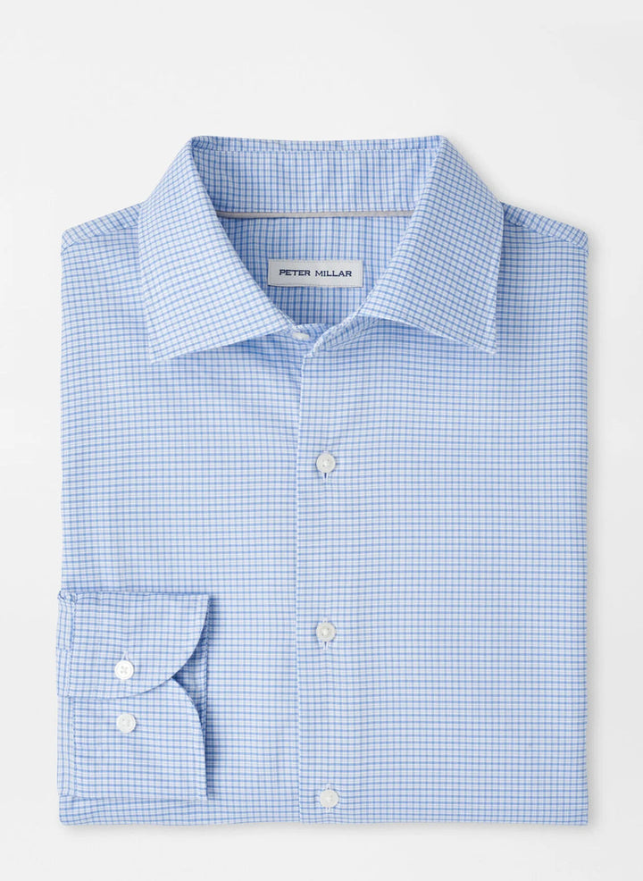 Peter Millar Jackson Crown Lite Cotton-Stretch Shirt: Ruddy Blue
