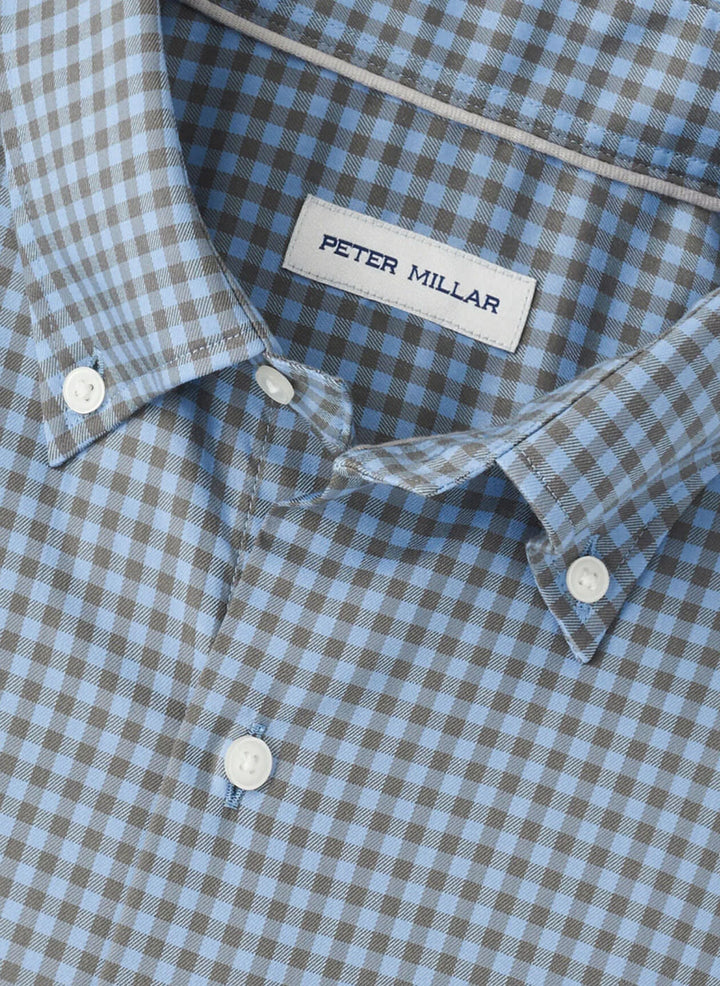 Peter Millar Conway Crown Lite Cotton-Stretch Shirt: Basil