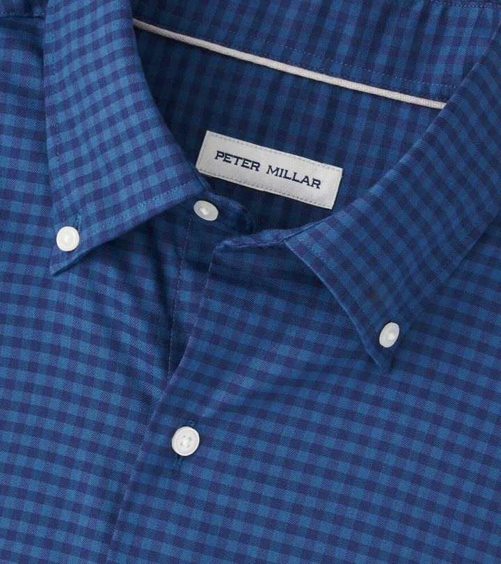 Peter Millar Conway Crown Lite Cotton-Stretch Sport Shirt: Blue Haze